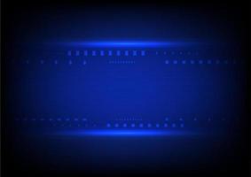 Abstract vector technology lines with lights on dark blue gradient backgound