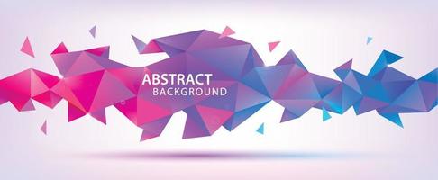 Vector abstract geometric 3d facet shape isolated, crystal, origami style. Use for banners, web, brochure, ad, poster, etc. Low poly modern background.