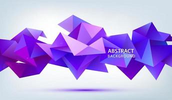 Vector abstract geometric 3d facet shape isolated, crystal, origami style. Use for banners, web, brochure, ad, poster, etc. Low poly modern background.