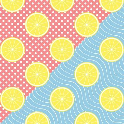 slices yellow lemon fresh tropical summer pattern pretty cute background
