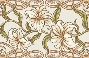 Art Nouveau Floral Inspired Theme vector