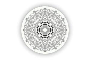 mandala pattern decorative design background.  hand drawn line black. vector illustration