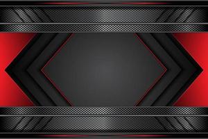 metal cyber arrow red and black line on dark metallic futuristic technology abstract modern background. design vector illustration