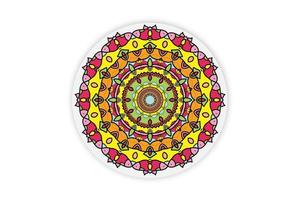 patrón de color mandala diseño decorativo fondo línea dibujada a mano negro y colorido. ilustración vectorial vector