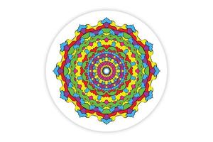 mandala color pattern decorative design background hand drawing art line black and colorful. vector illustration