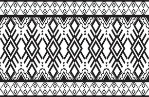 patrón de diseño geométrico tejido étnico oriental tradicional abstracto blanco y negro. para el estilo de bordado, cortina, fondo, alfombra, papel pintado, tela, envoltura, batik, tela, ilustración vectorial. vector