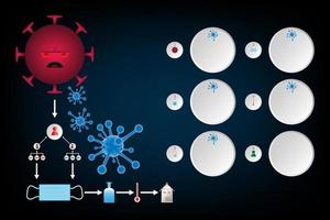 Coronavirus prevention concept Virus  Background vector illustration