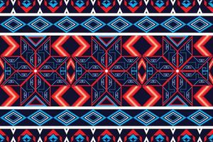 geometric design pattern fabric ethnic oriental traditional vector