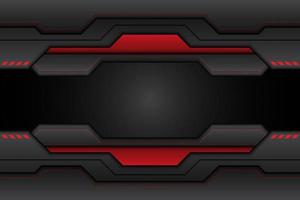 abstract metal black texture and line contrast red on metallic template modern technology design background. vector illustration