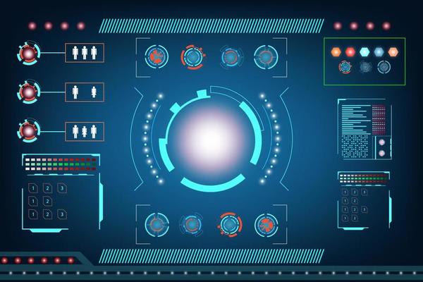 Abstract Technology Futuristic Interface. element digital design innovation hi tech AI concept background .vector and illustration