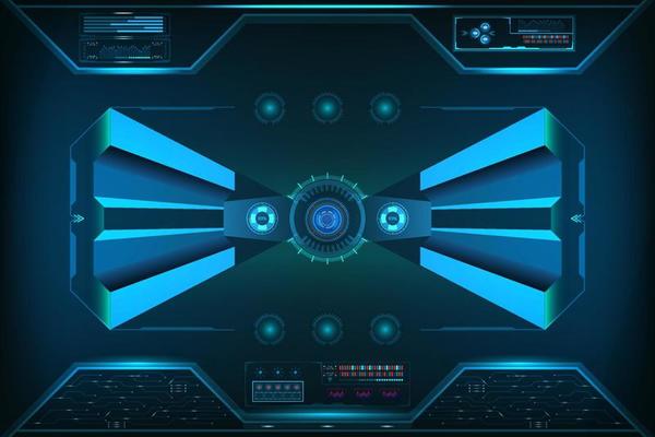 Technology Futuristic Interface screen. element digital design innovation hi-tech AI, UI background concept. vector and illustration