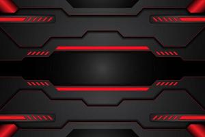 abstract metal black texture and line contrast red on metallic template modern technology design background. vector illustration