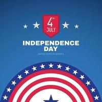 Flat Fourth of July, Happy Independence day background vector