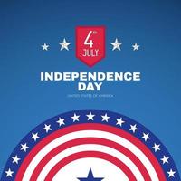 Flat Fourth of July, Happy Independence day background vector