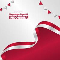 Happy Indonesia Independence day Background vector