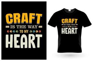 la artesanía es la forma de cerveza camiseta vector