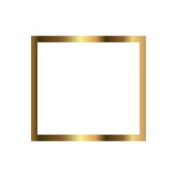 Realistic gold frame on white background. Vector business template. Christmas gold texture background. Luxury shiny gold texture. Vector design element.