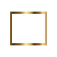 Realistic gold frame on white background. Vector business template. Christmas gold texture background. Luxury shiny gold texture. Vector design element.