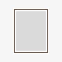 Realistic black frame isolated on white background. Perfect for your presentations. Vector illustration.