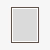 Realistic black frame isolated on white background. Perfect for your presentations. Vector illustration.