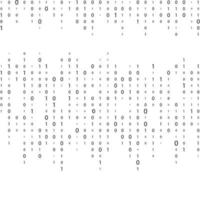 binary code zero one matrix white background beautiful banner wallpaper design illustration vector