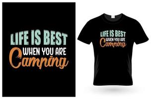 Camping t-shirt design vector