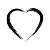 corazón . sellos grunge, pintura de pincel de corazón aislada sobre fondo blanco. signos del día de san valentín. ilustración vectorial vector