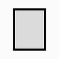 Realistic black frame isolated on white background. Perfect for your presentations. Vector illustration.