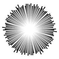 Graphic Explosion with Speed Lines. Comic Book Design Element. Vector Illustration