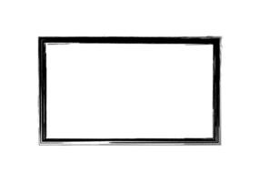 Realistic black frame isolated on white background. Perfect for your presentations. Vector illustration