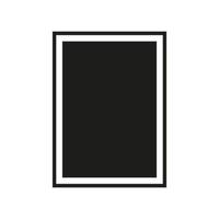 Realistic black frame isolated on white background. Perfect for your presentations. Vector illustration
