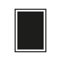 Realistic black frame isolated on white background. Perfect for your presentations. Vector illustration