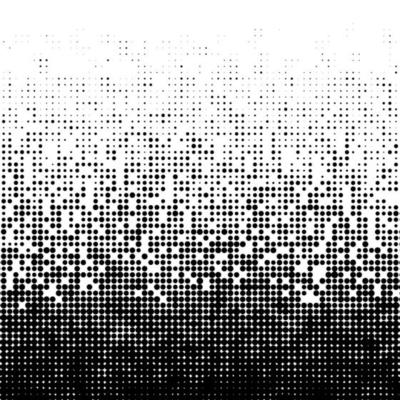 Abstract futuristic halftone pattern. Black and white abstract background. Halftone effect