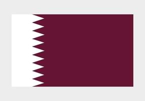 Brush painted Qatar flag Hand drawn style illustration with a grunge effect and watercolor. vector