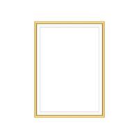 Realistic gold frame on white background. Vector business template. Christmas gold texture background. Luxury shiny gold texture. Vector design element.