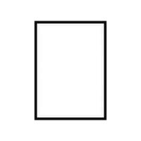 Realistic black frame isolated on white background. Perfect for your presentations. Vector illustration
