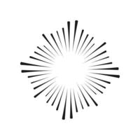 Graphic Explosion with Speed Lines. Comic Book Design Element. Vector Illustration