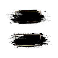 Frame black paint, ink brush stroke, brush, line or texture. Dirty artistic design element, box, frame or background for text. vector