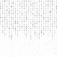 binary code zero one matrix white background beautiful banner wallpaper design illustration vector