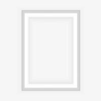 Realistic gold frame isolated on grey background. Perfect for your presentations. Vector illustration.