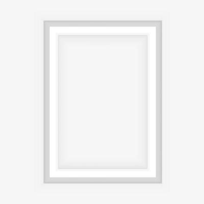 Realistic gold frame isolated on grey background. Perfect for your presentations. Vector illustration.