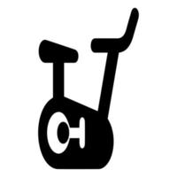 Stationary bicycle, exercise bike icon on white background. Vector illustration.