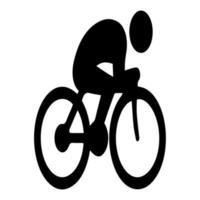 Man on bicycle icon on white background. Vector illustration.