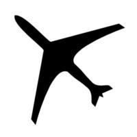Airplane vector icon on white background. Suitable for airport symbols, public transportation airport shuttles.