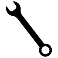 Wrench icon on a white background. Vector illustration.