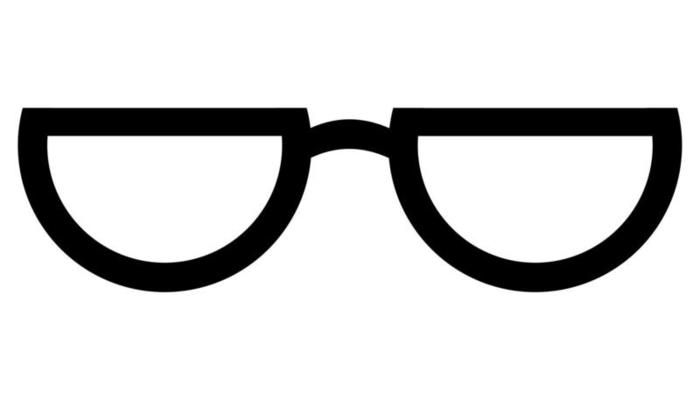 Glasses icon on white background. Illustration isolated vector sign symbol.