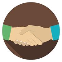 Handshake icon. Business handshake or contract agreement flat vector icon for apps and websites.