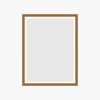 Realistic black frame isolated on white background. Perfect for your presentations. Vector illustration.