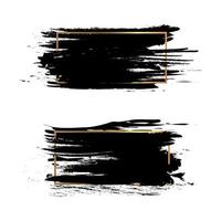 Frame black paint, ink brush stroke, brush, line or texture. Dirty artistic design element, box, frame or background for text. vector