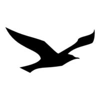 Flying bird icon on a white background. Vector illustration.